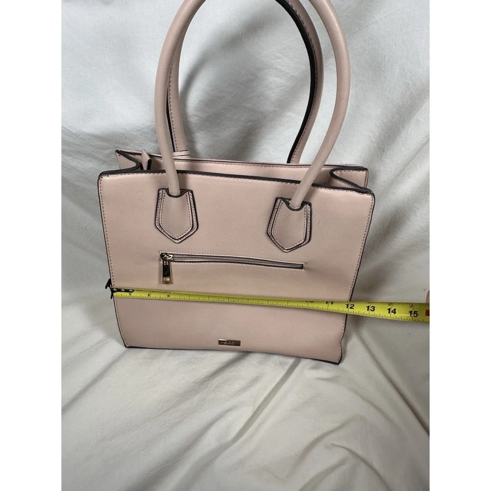 ALDO Blush Pink Quilted Tote Satchel Bag‎ Gold Hardware Chain Strap